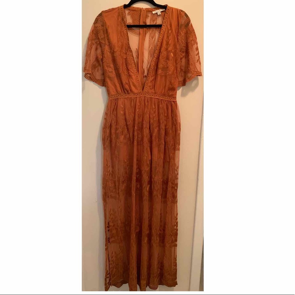 Romantic romper maxi dress